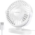 thumbnail image 1 of SWEETFULL Ventilador de escritorio pequeño USB de 6,4 pulgadas, ventilador de mesa portátil silencioso de 3 velocidades, mini ventilador personal de ajuste de 360 ​​° para el hogar, la ofic Wmkox1325yii hfskjfh1318, 1 of 1