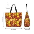 thumbnail image 5 of Naloa Autumn Mosaic Maple Leaves Tote Bag for Women Large Capacity Shoulder Bag for College Work Travel Shopping, 5 of 8