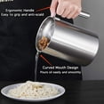 thumbnail image 5 of 304 Stainless Steel Grease Strainer and Container - 1.8 L/1.9 Quart Large Oil Storage Pot Grease Keeper with Dust-Proof Lid & Easy Grip Handle - for Bacon, Kitchen Cooking or Frying Oil, 5 of 6