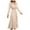 Beige, variant on mtvxesu Womens Dresses, Fashion Women Spring Sexy Casual V-Neck Solid Long Leeve Dress Midi Dresses