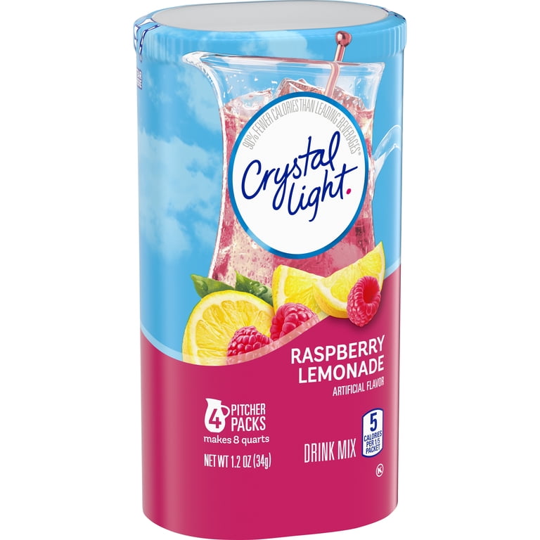 Crystal Light Raspberry Lemonade Powdered Drink Mix, Caffeine Free, 1.6