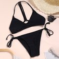 thumbnail image 4 of WREESH Women Solid Bikini Two-Piece Swimwear Swimsuit Beachwear Set, 4 of 5