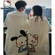 thumbnail image 2 of Camisetas de diseño de pareja de Hello Kitty de Sanrio para hombres y mujeres, lindas camisetas de Pochacco, camisetas sueltas, manga corta, moda Y2K, verano, nuevo, 2 piezas xuanjing  unisex, 2 of 2