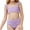 Purple-a, variant on Teen Swimsuits Plain Color Girls Swimsuit with Shorts Girls' Two-Piece Swimwear Girls Bikini for Girls 160