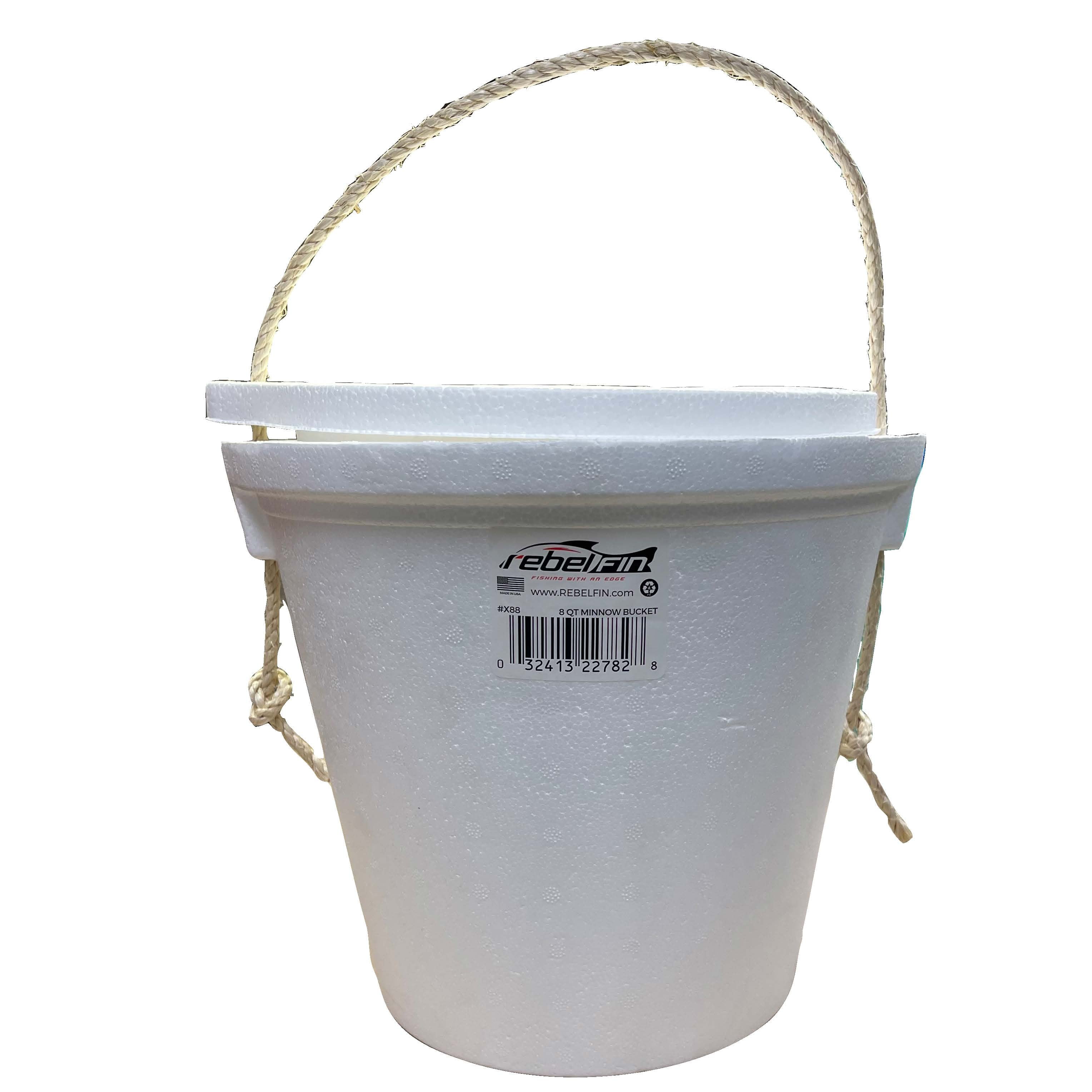 rebelFIN by Plastilite Fishing Minnow Bucket 8 quarts