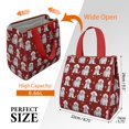 thumbnail image 3 of Pink Bichon Frise Insulated Lunch Bag for Women & Adults,Large Portable Soft Cooler Lunch Bag,Thermal Food Storage Tote with Pearl Cotton,8.66L,8.75x5.75x9.5 Inch, 3 of 6