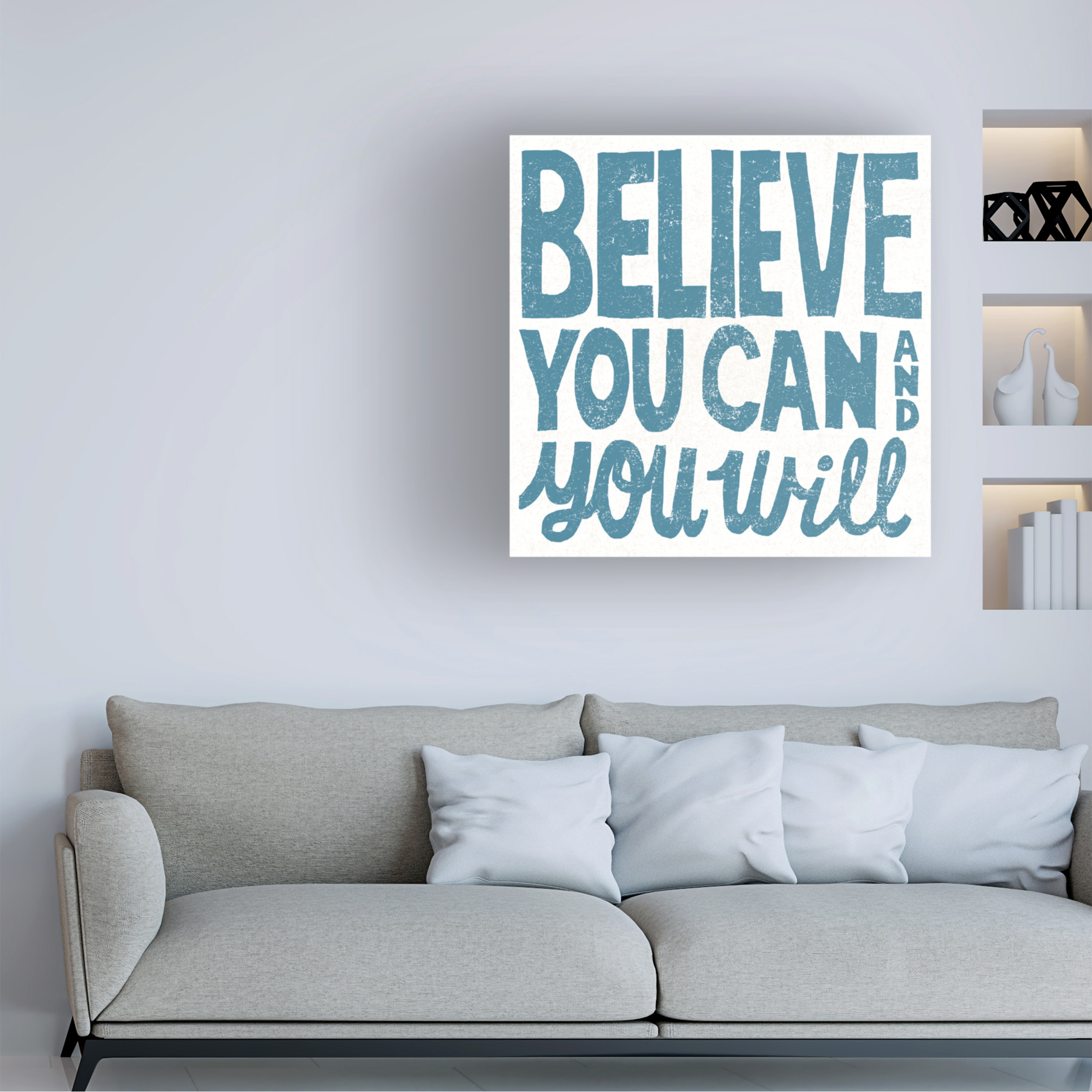 Trademark Fine Art 'Believe You Can Teal' Canvas Art by Michael Mullan