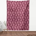 thumbnail image 4 of Ambesonne Flowers Fabric by the Yard Upholstery, Abstract RetroFlora Petals, 3 Yards, Dark Magenta Pale Pink, 4 of 5