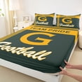 thumbnail image 4 of jejeloiu Kids Football Games Full Size Sheets For Ball Gamer,Yellow Green American City Bed Sheets For Boys,4-Piece, 4 of 6