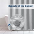 thumbnail image 4 of Yiannan Light Gray PEVA Shower Curtain Liner, Rustproof Grommets, Waterproof, 3 Magnets，36x72, 4 of 7