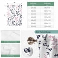 thumbnail image 6 of Grey Pink Botanical Balloon Curtains 63 Inch Length for Living Room/Bedroom, Watercolor Spring Floral Summer Leaf Rod Pocket Privacy Door Curtains Decorative Tie Up Shade for Window 52"x63", 6 of 8