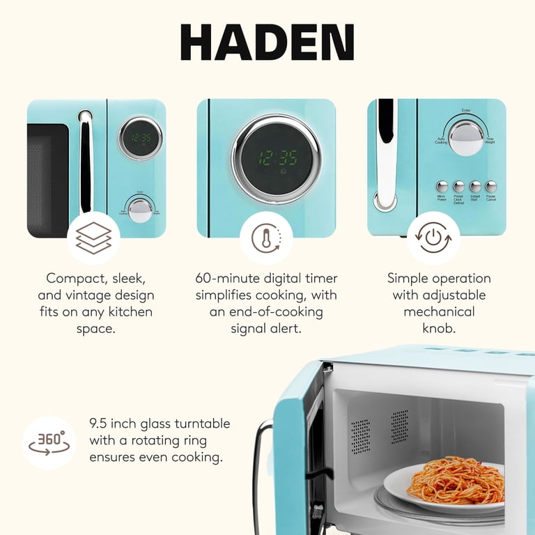 Haden 700W 0.7 Cubic Foot Microwave Oven w/ Digital Controls