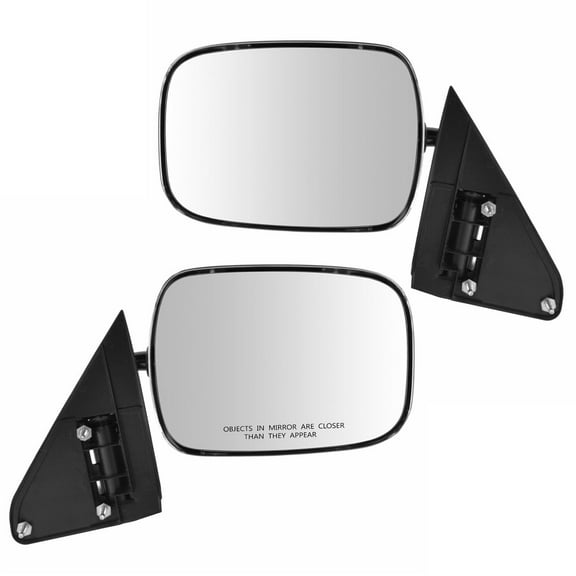 TRQ Mirrors Manual Pedestal Style Chrome LH & RH Set for Chevy GMC Tahoe Yukon MRA04612 Fits select: 1988-2000 CHEVROLET GMT-400, 1995-1999 CHEVROLET TAHOE
