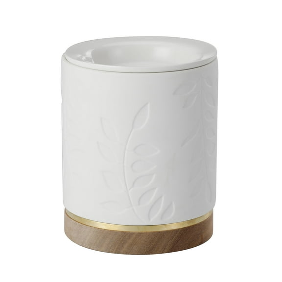 Better Homes & Gardens Wrm Bot Leaves Wax Warmer, White, Modern Style