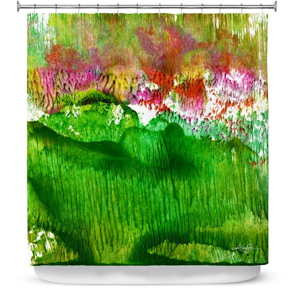 Shower Curtains 70" x 84" from DiaNoche Designs by Kathy Stanion - Encaustic Abstract 15