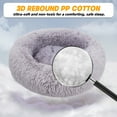 thumbnail image 2 of Sytopia Calming Donut Dog Bed 20" x 20" x 8", Anti-Anxiety Cozy Plush Fluffy Round Pet Bed for Small Dogs and Medium/Large Cats, Washable Small Medium Dog Beds with Anti-Slip Bottom, Light Gray, 2 of 11