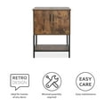 thumbnail image 4 of Eclife 24" Brown Bathroom Vanity with Rustic Wood Cabinet, Metal Shelf, Soft Closing Doors, 1 Piece, 4 of 8