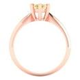 thumbnail image 4 of 1 ct Marquise Cut Simulated Yellow Diamond Solitaire 18K Rose Gold Womens Engagement Ring, 4 of 5