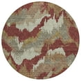 thumbnail image 2 of Addison Rugs Chantille Indoor/Outdoor Transitional Abstract Paprika Washable Round Rug, 8' x 8', 2 of 6