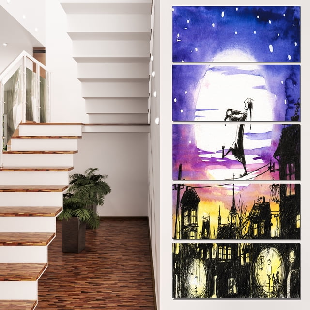 Sleepwalker au Clair de Lune - Oeuvre Abstraite sur Toile