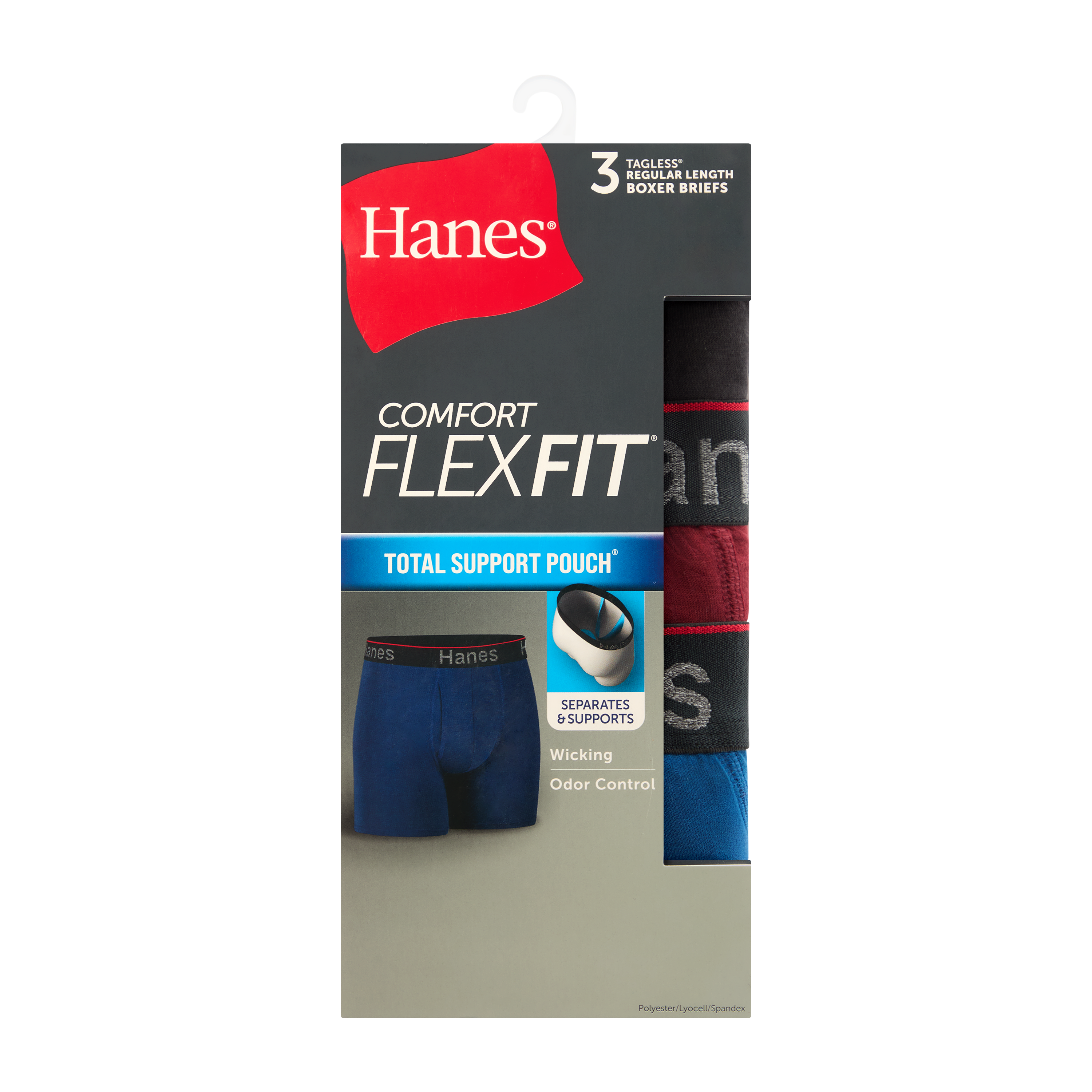 Hanes Men's Anti-Chafing Total Support Pouch Boxer Briefs photo 2