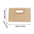 thumbnail image 2 of Stylish Women's Handwoven Rattan Tote Bag Bohemian Straw Shoulder Bag Large Capacity Beach Carryall for Daily Commute, 2 of 5
