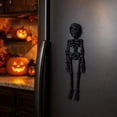 thumbnail image 6 of Halloween Skeleton Decorations 6 Inch White 3D Printed Skeleton Action Figure Refrigerator Cute Halloween Decor for Kitchen Home Party 1 Pack, 6 of 8
