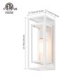 thumbnail image 2 of Aplique de pared para exteriores Mirrea, 35 x 14 x 14 cm, impermeable, blanco mate, 2 of 6