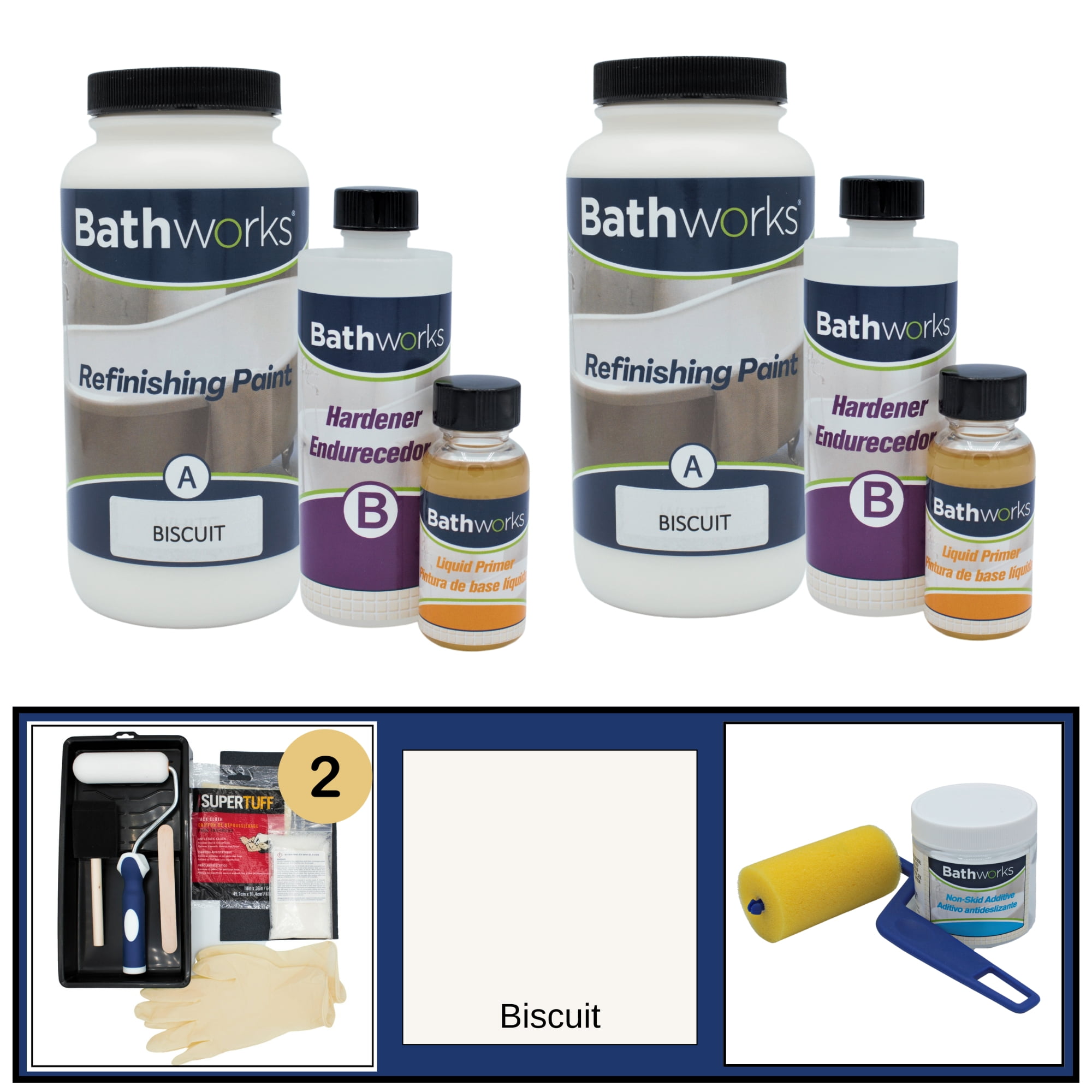 42oz Bathworks® Bathtub & Tile Resin Paint Refinishing Kit Combo One