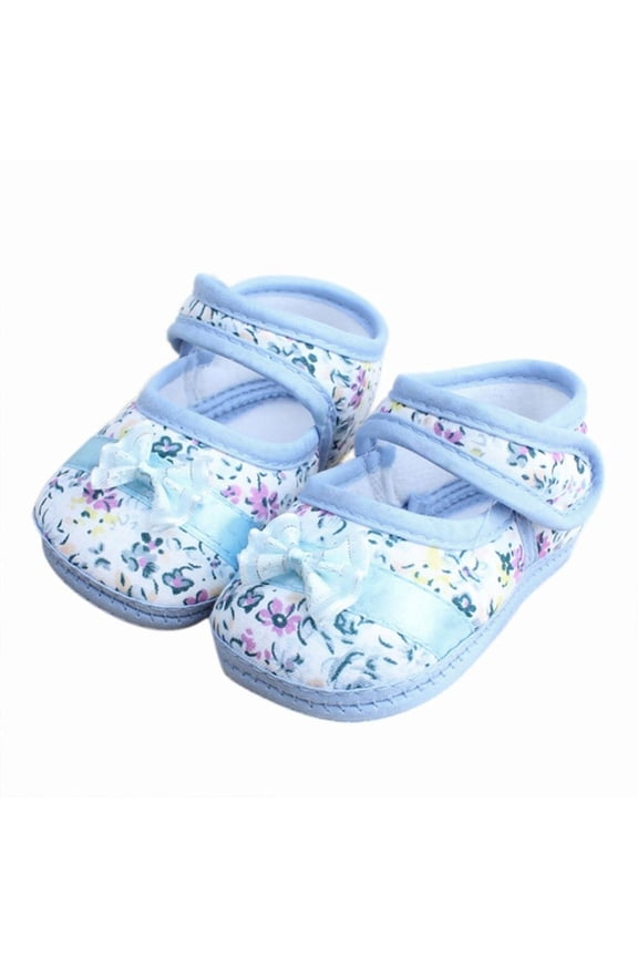 Girls Flowers Bow Kids Toddler Shoes Spring Autumn Children Footwear First Walkers