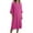 Hot Pink, variant on ZQUUVOU Summer Dresses for Women Linen Blend Loose Midi Dresses with Pockets 3/4 Sleeve Long Casual Bohemian Dress White