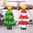 thumbnail image 3 of Injueey Cubierta de botella de vino de árbol de Navidad Universal Ball Top Star manga de comedor cerveza de Navidad botella de vino ropa de lana Kits de decoración para fiestas Rojo Injueey HA068252-02, 3 of 6
