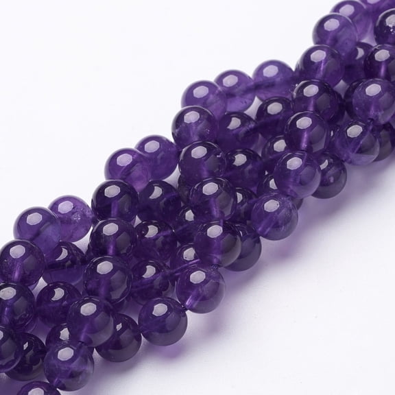 Natural Grade AB  Amethyst Bead Strands Round about 8mm in diameter hole: 1mm about 50pcs/strand 15 inch