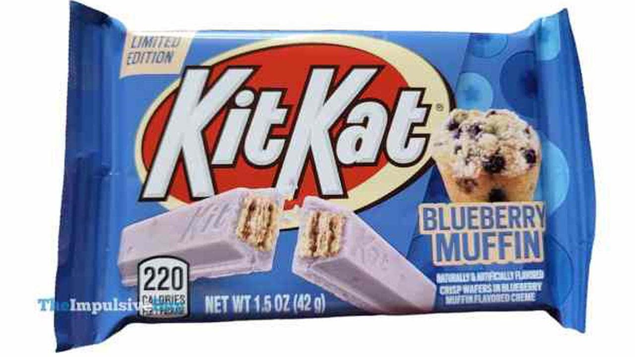 Kit Kat Blueberry Muffin Limited Edition 1.5 Oz Candy Bar, Full Size, 4