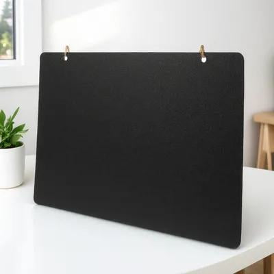 Luxshiny Double-Sided Door Hanging Chalkboard Sign, Black Wall Mounted Memo Board for Notes and Messages