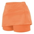 thumbnail image 5 of uublik Skirts for Girls Orange Tennis Skirts Golf Skort Athletic Dance Running School Sport Skirts with Shorts Size 2T-12, 5 of 5