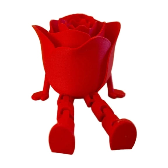 Rose-Shaped Desktop Romantic Figurine, Heart Decor for Valentine's Day, Movable Cute Figurine Set for Desk & Home Decor, Valentine Gift, , Valentines Day Decorations