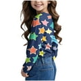 thumbnail image 4 of Kaemgyyd Toddler Baby Outfit Boy Girl Loose Stars Crewneck Pullover Tops Casual Fashion Long Sleeve Shirt Spring Clothes, 4 of 6