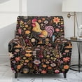 thumbnail image 2 of FOR U DESIGNS Rooster Chicken Flower Pattern Recliner Chair Covers with Arms, Washable Lazy Boy Recliner Covers Polyester Chair Covers for Living Room Home Decor Accessories, 2 of 8