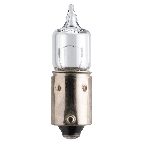 Hella Headlight Bulb H10W H10 Bulb; Halogen Bulb; 10 Watt; 12 Volts; White Beam Color; 3200K Light Color Temperature; Single; BA9S T3 Base; Off-Road Use Only