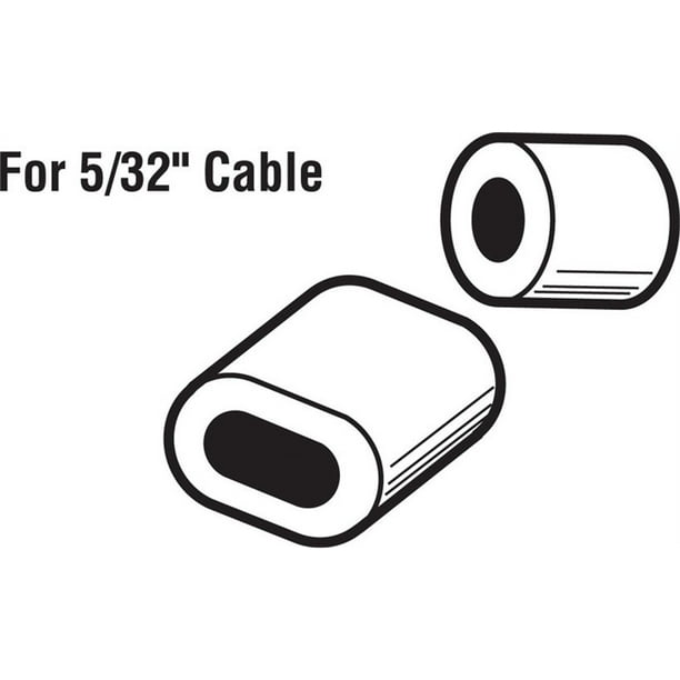 Prime-Line 3.9 in. W X 5.4 in. L X 5/32 in. D Aluminum Cable Ferrules and Stops Prime-Line 3.9 in. W X 5.4 in. L X 5/32 in. D Aluminum Cable Ferrules and Stops