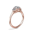 thumbnail image 3 of 1.00 Carat Excellent Cushion Cut Real Diamond New Design Three Stone Ring for Wedding and Engagement Solid 14K Rose Gold Size 11, 3 of 8
