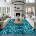 thumbnail image 3 of Large Area Rugs for Living Room Bedroom, Teal Green Ocean Waves 5'x8' Rug Washable Carpet Runner Indoor Outdoor, Summer Sea Pool Non Slip Floor Mats Rug for Kitchen, Bathroom, 3 of 8