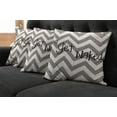 thumbnail image 5 of Ambesonne Saying Throw Pillow Cover 4 Pack, Get Naked Heart Zig Zag, 16", Taupe Cream Black, 5 of 5