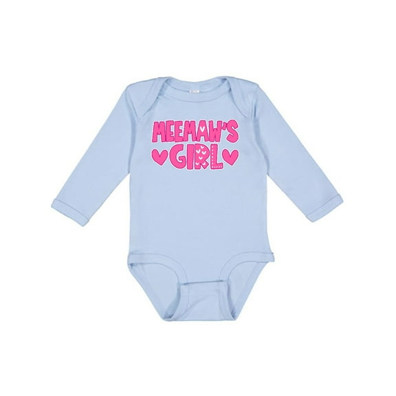 Inktastic Meemaw's Girl Girls Long Sleeve Baby Bodysuit
