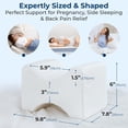 thumbnail image 5 of Large Knee Pillow for Side Sleepers - Hip Pain Relief, Memory Foam Leg Cushion for Side Sleeping - Between Legs Pillow for Sciatica & Lower Back Pain, White, 5 of 14