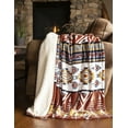 thumbnail image 7 of Carstens, Inc. Ultra Premium Super Soft Plush Sherpa Fleece Oversized Throw Blanket 54" x 68", Arrowhead Earth, 7 of 7