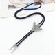 thumbnail image 4 of Punk Style Cowboy Bolo Tie with Metal Death Skull Moth Pendant Necktie Necklace for Western Themed Event Neckpiece, 4 of 4