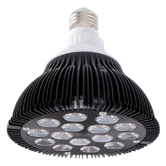 EeaseMX Luz LED para acuario, iluminación para mascotas, lámpara para pecera, bombilla para cultivo de plantas, 45 W, para agua salada, arrecife de coral, sumidero de algas (negra)