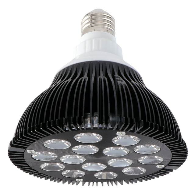 EeaseMX Luz LED para acuario, iluminación para mascotas, lámpara para pecera, bombilla para cultivo de plantas, 45 W, para agua salada, arrecife de coral, sumidero de algas (negra)